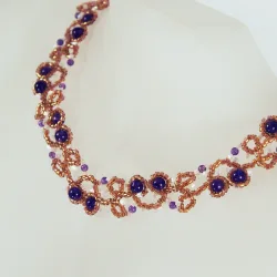 Necklace Gold filled 14K - Arabesque Amethyst-Golden - Necklace Gold filled 14K - Gold filled 14K